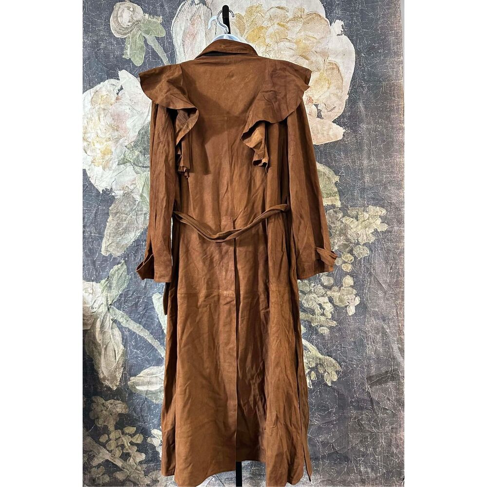 New Free People Nigel Preston Long Ruffle English Coat size XS - Picture 4 of 7